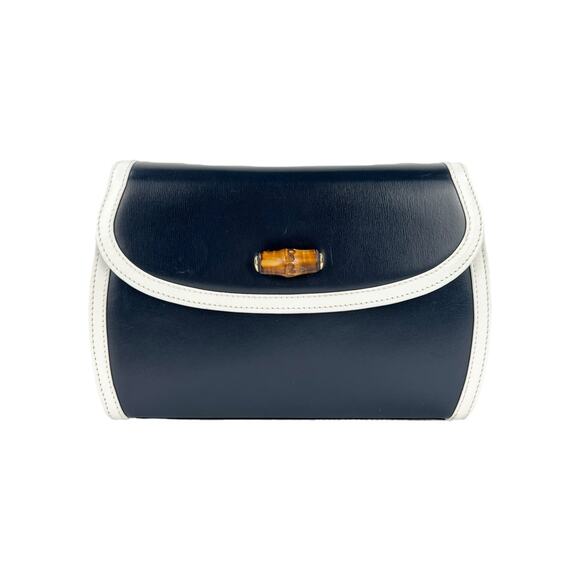 Gucci Vintage Bamboo Turn Lock Leather Two-Way Bag - Picture 1 of 10